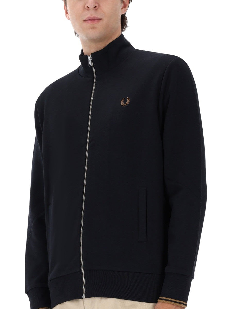 ZIPPERED SWEATSHIRT WITH LOGO